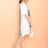 チュニックワンピース レディース 韓国 ミニワンピース レース切り替え aラインワンピ 半袖 春夏 パフスリーブ tシャツワンピース カジュアル 体型カバー 80BOCUI-001