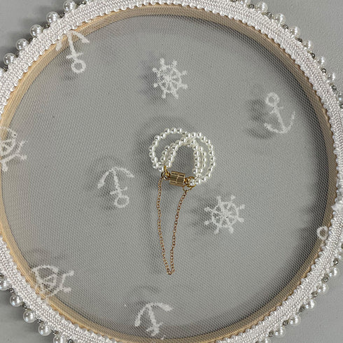 イヤーカフ チェーン レディース イヤーカフ チェーン レディース 片耳用 イヤリング マグネット キャッチ フェイクパール アクセサリー 80BYU-014