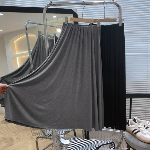 ロング丈とろみスカート レディース 春夏 韓国 低身長 マキシスカート きれいめ フレアスカート オフィスカジュアル aラインスカート 大人体型カバー 楽ちん夏服 80CHENRUN-001