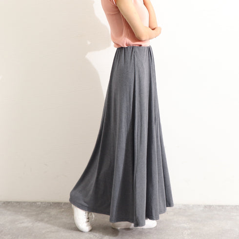 ロング丈とろみスカート レディース 春夏 韓国 低身長 マキシスカート きれいめ フレアスカート オフィスカジュアル aラインスカート 大人体型カバー 楽ちん夏服 80CHENRUN-001