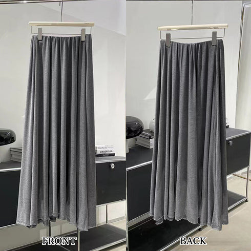 ロング丈とろみスカート レディース 春夏 韓国 低身長 マキシスカート きれいめ フレアスカート オフィスカジュアル aラインスカート 大人体型カバー 楽ちん夏服 80CHENRUN-001