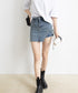 サイドリボンデニムショートパンツスカート レディース ハイウエスデニムキュロット 美脚脚長ミニスカ風ショーパン おしゃれラップ風デニム短パン 着やせ韓国風スカパン 80CHUNTAI-001