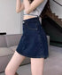 デニムスカパンハイウエストショートパンツ レディース チラ見せ防止キュロットスカート 美尻美脚Aラインスカパン 着やせミニ丈スカート お洒落脚長ショーパン 韓国風 80CHUNTAI-002