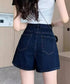 デニムスカパンハイウエストショートパンツ レディース チラ見せ防止キュロットスカート 美尻美脚Aラインスカパン 着やせミニ丈スカート お洒落脚長ショーパン 韓国風 80CHUNTAI-002