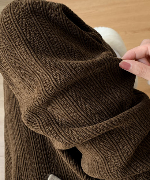 裏起毛ワイドパンツ あったかニットパンツ レディース ハイウエストイージーパンツ 裏ファーストレートパンツ厚手 暖かいロングパンツ 着やせ美脚脚長 韓国風ボトムス 80DANL-001