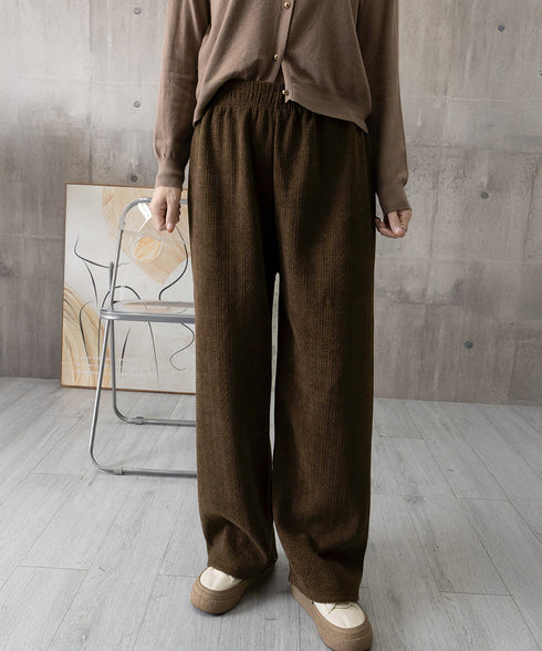 裏起毛ワイドパンツ あったかニットパンツ レディース ハイウエストイージーパンツ 裏ファーストレートパンツ厚手 暖かいロングパンツ 着やせ美脚脚長 韓国風ボトムス 80DANL-001