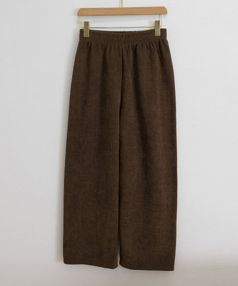 裏起毛ワイドパンツ あったかニットパンツ レディース ハイウエストイージーパンツ 裏ファーストレートパンツ厚手 暖かいロングパンツ 着やせ美脚脚長 韓国風ボトムス 80DANL-001