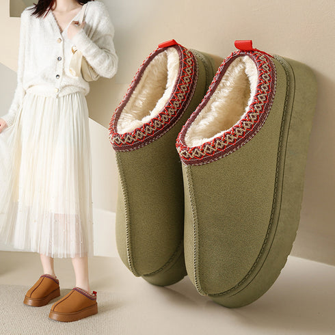 ムートンブーツ レディース ボアシューズ 暖かいファーシューズ 厚底靴 もこもこ スリッポンモカシン 歩きやすい フラットシューズ カジュアル 秋冬 防寒靴裏起毛 80DUSHI-003