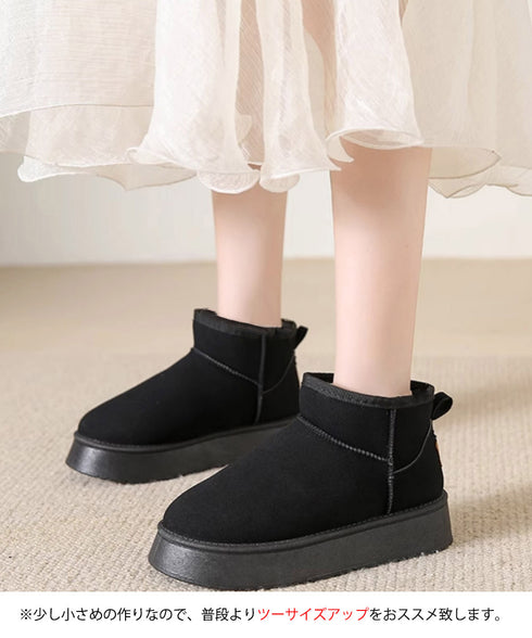 ムートンブーツ レディース美脚ボアブーツ 裏起毛ブーツ フェイクムートン あったかい カジュアルブーティ 冬靴 韓国ショートブーツ 軽量ムートンシューズ 疲れない 80DUSHI-004