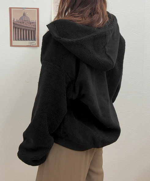 リバーシブルボアパーカージャケット韓国風 レディース もこもこボアアウター ゆったり おしゃれボアブルゾン あったかファージャケットカジュアル冬服 防寒保温暖かい 80GEGE-002