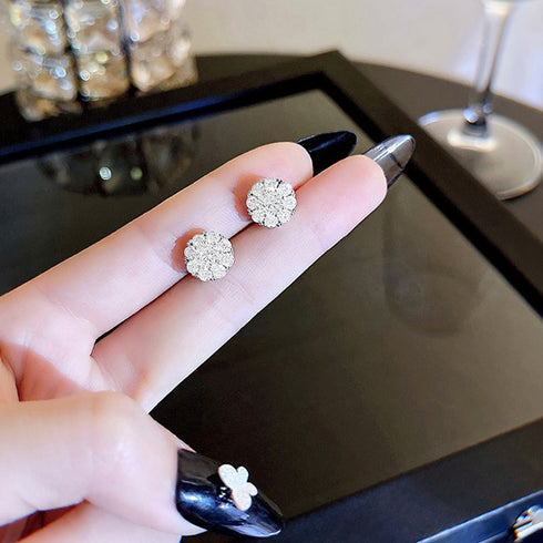 韓国 ピアス ネックレス リング 回転式 パーティーアクセサリー 3点セット 入学式 結婚式 ラインストーン スタッドピアス チェーンネックレス 指輪 サイズ調整 80HANJ-003