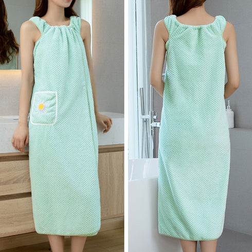 ラップタオル 大人用 巻きタオル 速乾 スナップボタンタオルワンピース 大判バスタオル 海水浴 お風呂上がり プールラップバスローブ スイミング お着替えタオル 80HTENG-001