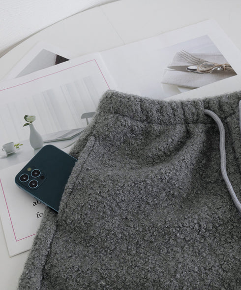 ボアショートパンツ もこもこルームパンツ レディース 暖かい短パン ポケット付き 秋冬起毛ショーパン ウエストゴム部屋着 シープボア調 ルームパンツ ハイウエスト 80JIALIANG-001