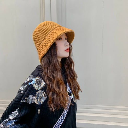 ニットバケットハット レディース ニットバケットハット レディース ニットキャップ 韓国風 あったか ニット帽子 大人 小物 おしゃれ 折りたたみ 秋冬物 80JIEMAO-001