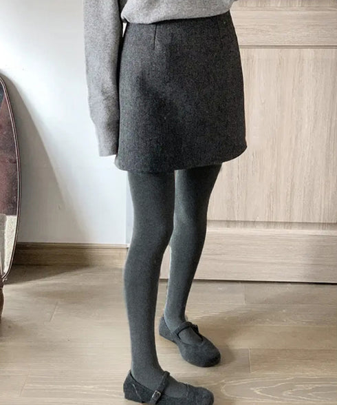 ウールライクミニタイトスカート 美脚脚長 ハイウエストスカートレディース 膝上丈Aラインスカート ウール風ショートスカート インパン裏地付きスカート 可愛い 無地 80JIY-001