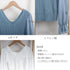 レディース ニットトップス 韓国 秋服 vネック ニットソー ぽわん袖 シースルー シフォン袖 異素材切替 トップス きれいめ ケーブル編み セーター 大人 80JMM-001