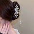 ヘアクリップ ゴージャスヘアアクセサリー 髪留め 韓国 パール ビジュー ヘアアレンジ キラキラ パーティー ジュエリー エレガント バンスクリップ 華やか髪飾り 80JUNSHAN-005