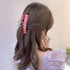 ハートヘアクリップ ピンクバンスクリップ 大きめ ヘアクリップ 韓国 簡単挟む 髪留め 20代 30代 髪飾り まとめ髪 ヘアアクセサリー デイリーヘアアレンジ 80JUNSHAN-006