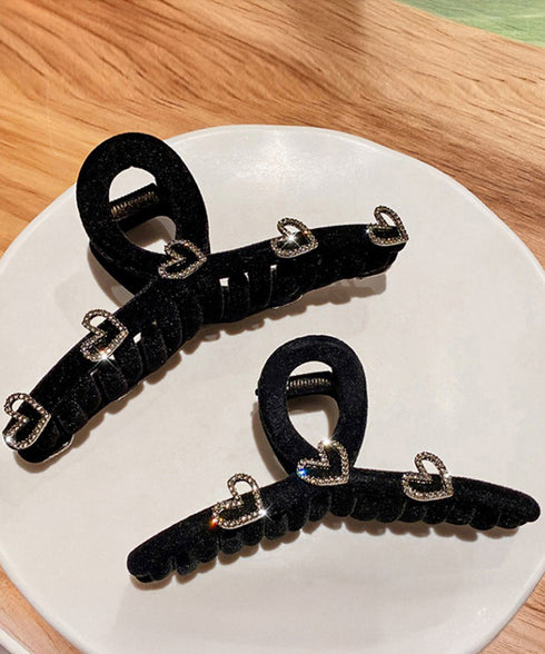 ヘアクリップ おしゃれバンスクリップ韓国 レディース 可愛い ヘアアクセサリー ハートモチーフ ワニクリップ まとめ髪 簡単 ヘア小物 オフィスカジュアル髪飾り 80JUNSHAN-008