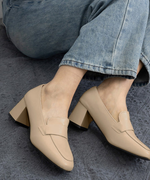 ローファーパンプス チャンキーヒール靴 レディース スクエアトゥパンプス 通学通勤 歩きやすいシューズ きれいめオフィスビジネスくつ おしゃれ 太ヒールパンプス 80LCHANG-001