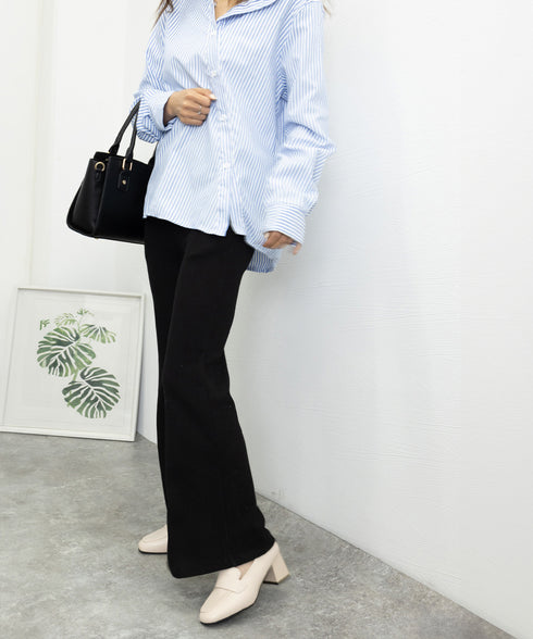 ローファーパンプス チャンキーヒール靴 レディース スクエアトゥパンプス 通学通勤 歩きやすいシューズ きれいめオフィスビジネスくつ おしゃれ 太ヒールパンプス 80LCHANG-001