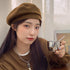 ベレー帽 レディース帽子トレンド 韓国風 フェルトベレー帽 秋冬定番ハット ベーシック ボリューム カジュアル 暖かいベレー帽大人可愛い 通勤通学 帽子無地 5色 80LFANG-001