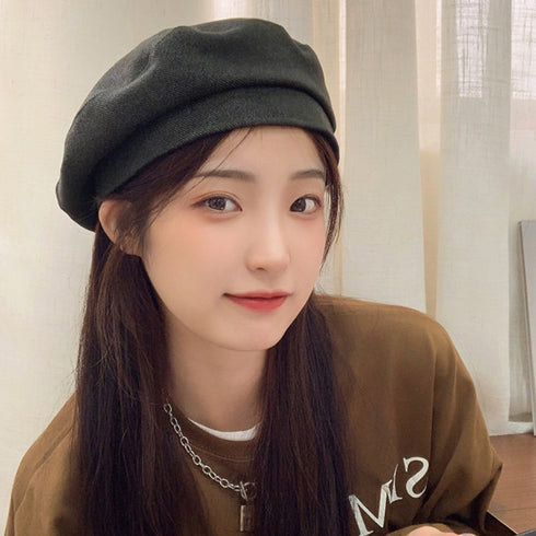 ベレー帽 レディース帽子トレンド 韓国風 フェルトベレー帽 秋冬定番ハット ベーシック ボリューム カジュアル 暖かいベレー帽大人可愛い 通勤通学 帽子無地 5色 80LFANG-001