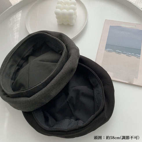 ベレー帽 レディース帽子トレンド 韓国風 フェルトベレー帽 秋冬定番ハット ベーシック ボリューム カジュアル 暖かいベレー帽大人可愛い 通勤通学 帽子無地 5色 80LFANG-001