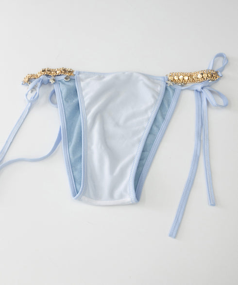 ビキニ セクシー水着3点セットレディース クロスビキニ パレオ付き ホルターネック ビーチウェア おしゃれ ビジュー付き水着 大人可愛い リボン紐ビキニ 海プール 80MIAOMIAO-008