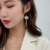 韓国風 花モチーフ フックピアス 女性 ぶら下がり ロングピアス ラインストーン 揺れるピアス レディース きれいめ アクセサリー おしゃれ 華奢ピアス 春夏 80MINGHANG-001