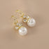 ピアス 韓国 揺れる パールリボンピアス 大粒ピアス レディース 一粒フェイクパール 大ぶりピアス 結婚式 披露宴 アクセサリー プチプラ おしゃれ 耳飾り女性 80MINGHANG-004