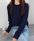 長袖TシャツカットソークルーネックロンT レディース韓国風カットソー 重ね着インナー 万能トップス 定番無地tシャツ着回し シンプル 春秋服 コットンプルオーバー 80MXX-002
