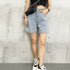 デニム ショートパンツ レディース韓国風 ハイウエスト ショーパン デニムワイドパンツ 春夏秋 ホットパンツ ゆったり ロールアップ 短パン カジュアル ボトムス 80NNYS-001