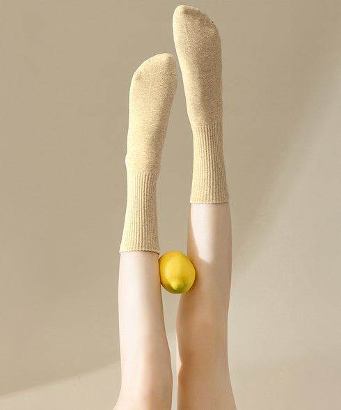 中筒靴下 ローソックス アンクルソックス 長さが選べるソックス レディース 締め付けない靴下無地 蒸れない靴下臭わない ミディアムソックス綿ポリ シンプルソックス 80QIANDA-001