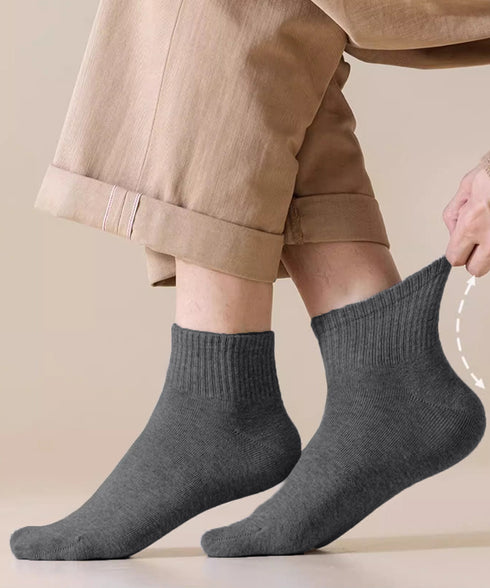 中筒靴下 ローソックス アンクルソックス 長さが選べるソックス レディース 締め付けない靴下無地 蒸れない靴下臭わない ミディアムソックス綿ポリ シンプルソックス 80QIANDA-001