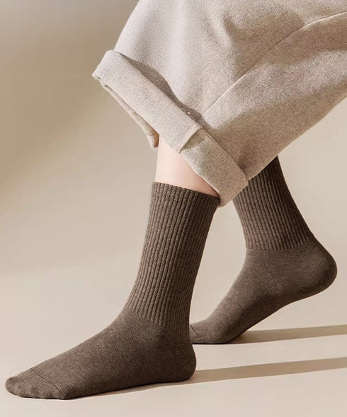 中筒靴下 ローソックス アンクルソックス 長さが選べるソックス レディース 締め付けない靴下無地 蒸れない靴下臭わない ミディアムソックス綿ポリ シンプルソックス 80QIANDA-001