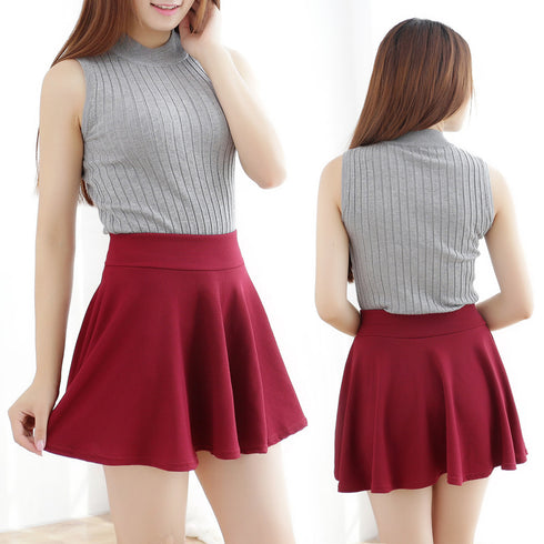 サーキュラースカート フレアスカート レディース ミニスカート aラインスカート ハイウエスト 可愛い 春夏秋冬 スカート ショート丈 無地 脚長 キュート 80RENF-001