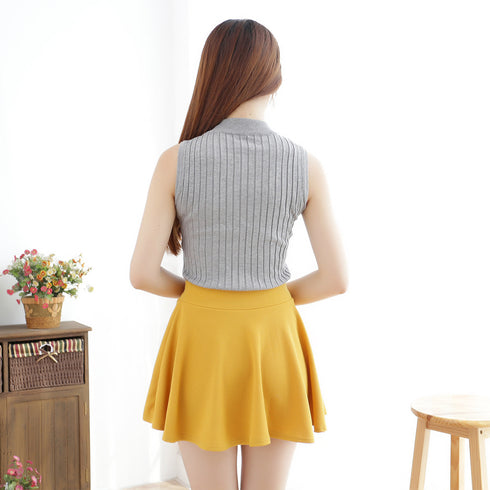 サーキュラースカート フレアスカート レディース ミニスカート aラインスカート ハイウエスト 可愛い 春夏秋冬 スカート ショート丈 無地 脚長 キュート 80RENF-001