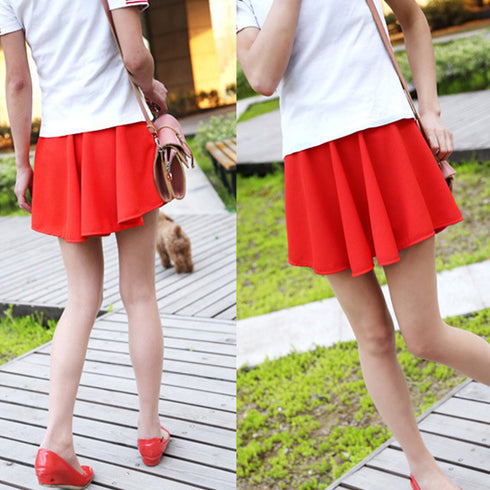 サーキュラースカート フレアスカート レディース ミニスカート aラインスカート ハイウエスト 可愛い 春夏秋冬 スカート ショート丈 無地 脚長 キュート 80RENF-001