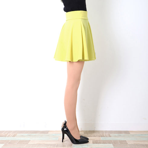サーキュラースカート フレアスカート レディース ミニスカート aラインスカート ハイウエスト 可愛い 春夏秋冬 スカート ショート丈 無地 脚長 キュート 80RENF-001