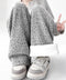 ワイドパンツ レディース イージーパンツ ハイウエストストレートパンツ 裏起毛ノーマル2タイプ ウエストゴム リラックスパンツ 着やせ 斜めストライプロングパンツ 80RTONG-002