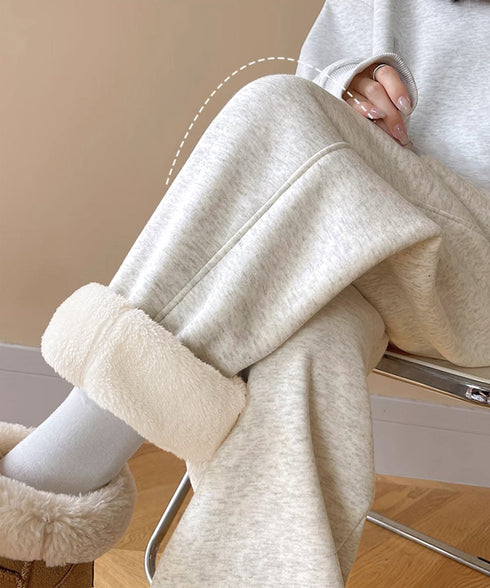 裏ボア スウェットパンツ あったかパンツ レディース カジュアル 裏起毛ジョガーパンツ ハイウエスト裏フリースロングパンツ 秋冬防寒ボトムス 着やせ ウエストゴム 80RTONG-003