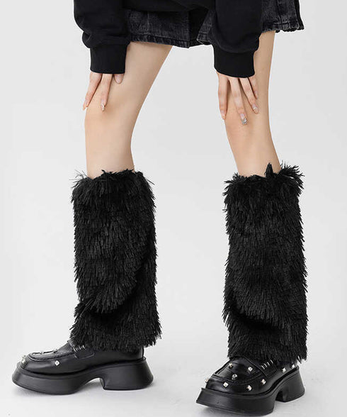 フェイクファーレッグウォーマー モコモコ 足首ウォーマー レディース ボリューム レックカバー 履きやすい 防寒グッズ 暖かい コスチューム 秋冬 靴下 JK美脚 80SUJIE-001
