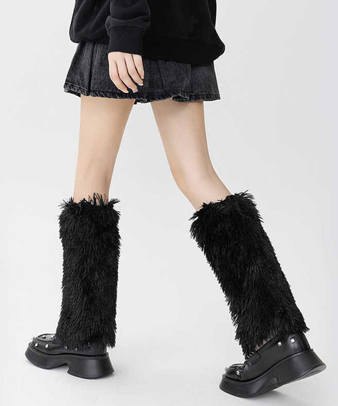 フェイクファーレッグウォーマー モコモコ 足首ウォーマー レディース ボリューム レックカバー 履きやすい 防寒グッズ 暖かい コスチューム 秋冬 靴下 JK美脚 80SUJIE-001