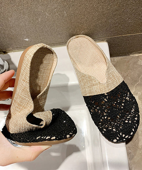 ミュールサンダル レディース ぺたんご おしゃれ フラットサンダル 美脚 サマーサンダル 通気性 リゾートサンダル カジュアルシューズ 歩きやすい 80TONGTAI-011