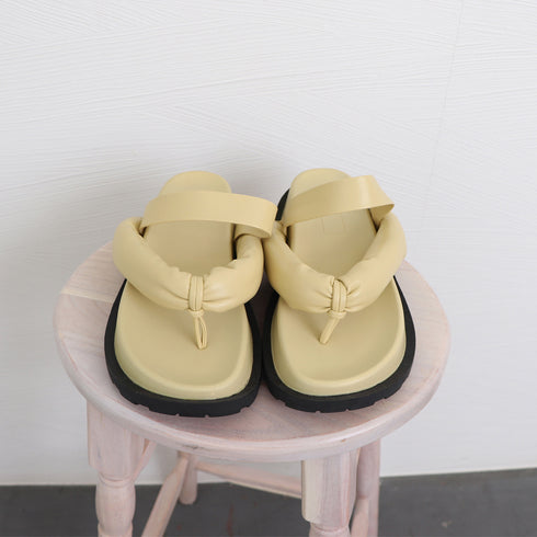 厚底トングサンダル スポーツサンダル レディース 柔らかい ビーチサンダル ボリュームソール 厚底スリッパ 痛くない フラットサンダル カジュアル 美脚 80TONGTAI-013