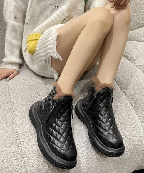 ムートンブーツ キルティング裏起毛ブーツ レディース 防寒防滑ショート丈ブーツ あったかボアブーツ もこもこ スノーシューズ 疲れない ウィンターブーツ 韓国冬靴 80TONGTAI-019