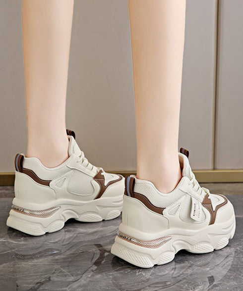 厚底ダッドスニーカー ボリューム感 美脚 レディース レースアップシューズ カジュアル インソール付き 歩きやすい靴 通勤通学シューズ 履きやすいスポーツくつ韓国 80TONGTAI-020
