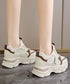 厚底ダッドスニーカー ボリューム感 美脚 レディース レースアップシューズ カジュアル インソール付き 歩きやすい靴 通勤通学シューズ 履きやすいスポーツくつ韓国 80TONGTAI-020