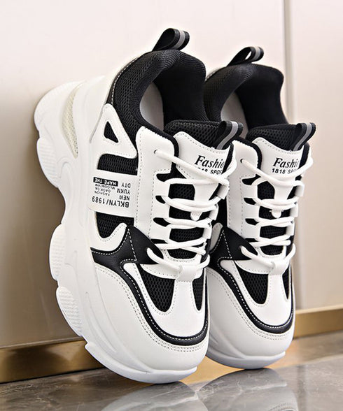 厚底ダッドスニーカー ボリューム感 美脚 レディース レースアップシューズ カジュアル インソール付き 歩きやすい靴 通勤通学シューズ 履きやすいスポーツくつ韓国 80TONGTAI-020